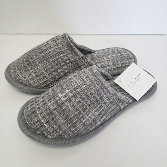 Parachute Shoes - NWT Parachute Waffle Cotton Slippers Gray M (9-10)